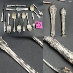 Collection of Antique Sterling Silver Flat Ware