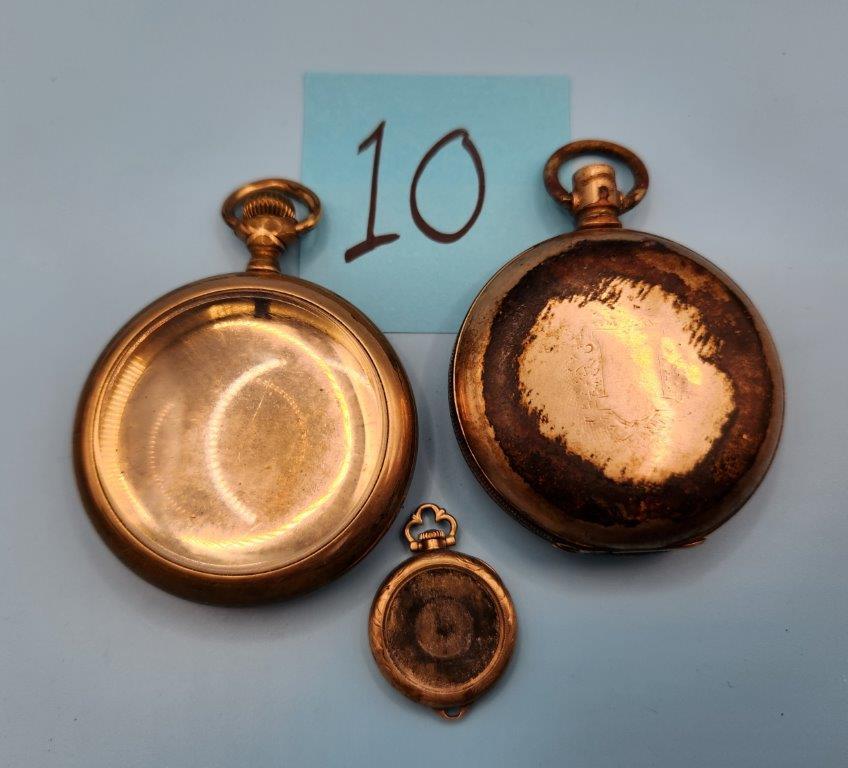 2 Vintage Pocket Watches and Case