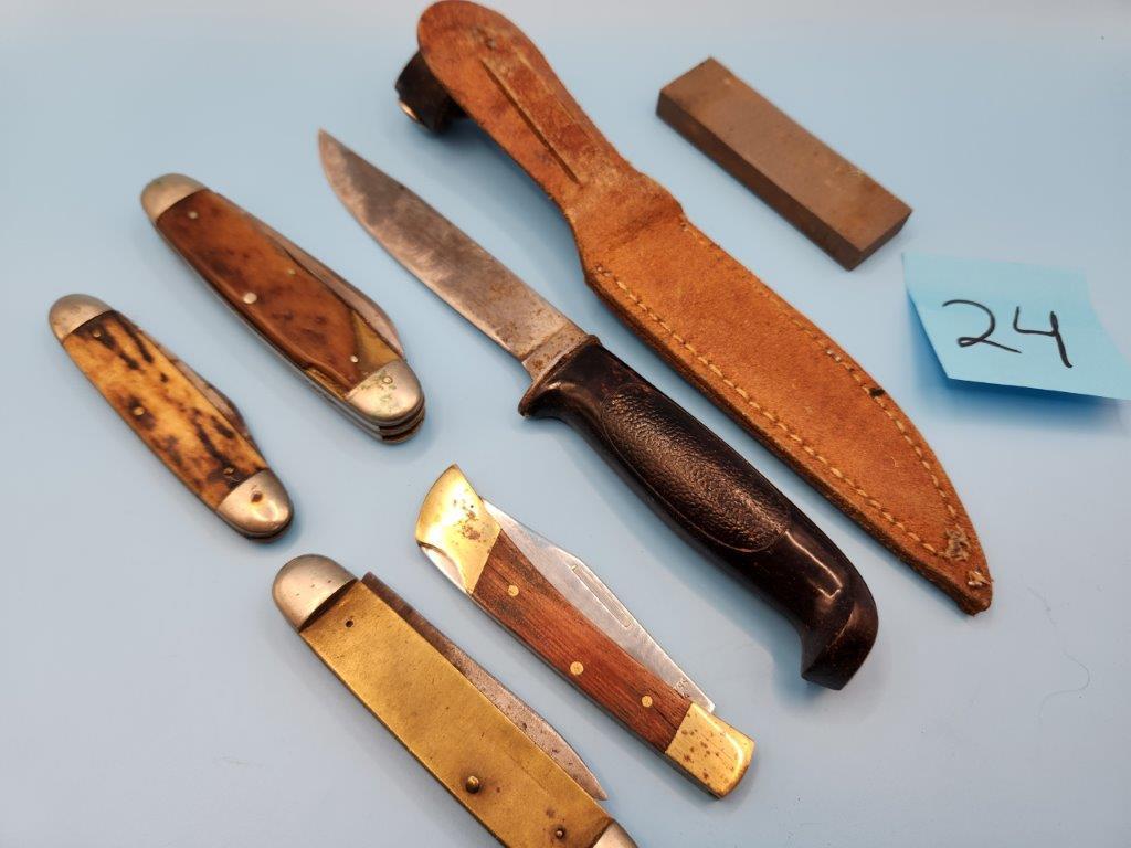 Knife Assortment and Sharpener
