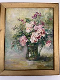 3 Framed Floral Artwork pieces