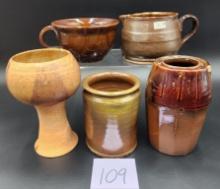 Oregon Pottery Pitcher, Peoria Pottery Canning Crock, and more