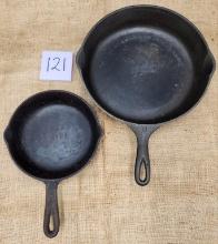 Pair Cast Iron "Wagner Ware" Frying Pans