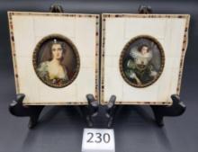 Pair of French Style Portraits "Aristocratic Ladies"