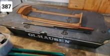 STAYTON PICK UP: Olhausen Pool Table, Wood Wall Rack, and Cues