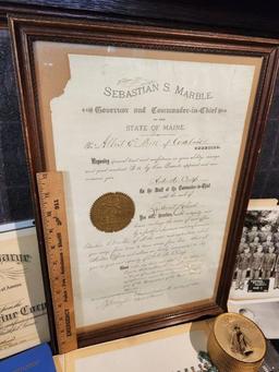 Framed "Honorable Discharge" Marine Corp,