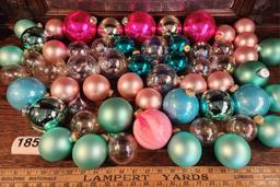 Glass Christmas Ball Ornaments in assorted colors