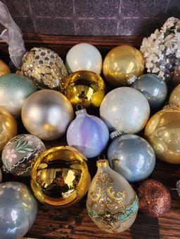 Glass Christmas Ball Ornaments in assorted colors