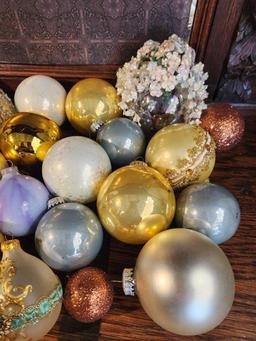 Glass Christmas Ball Ornaments in assorted colors