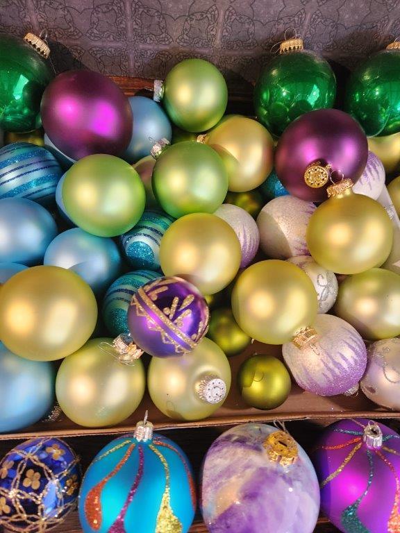 Assorted Jewel Tone Christmas Ornaments