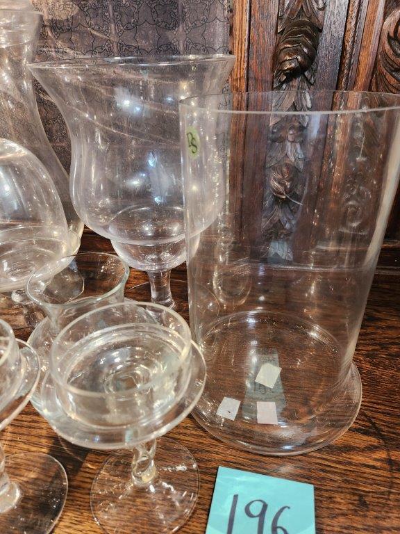 Assorted Glass Jars, Lidded Candy Jars, Candle Holders