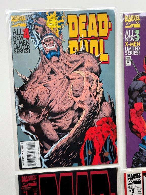 Marvels Dead Pool X Men Limited Series pair 1, 3, and 4