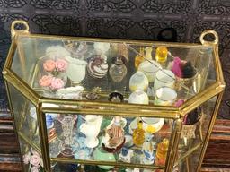 Small Wall Mount Metal and Glass Curio Display Case