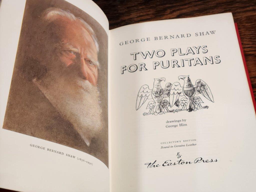 Vintage Book "Two Plays for Puritans" by GB Shaw