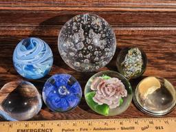 Collection of Vintage Art Glass Paperweights