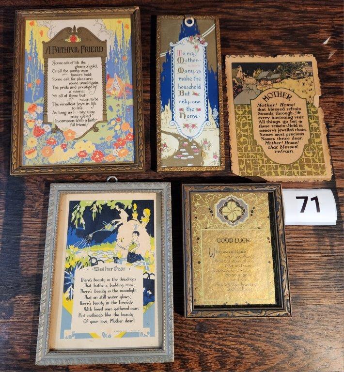 Collection of Framed Poems and Verses
