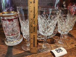 Gorham Diamond Cut Glass Stemware,