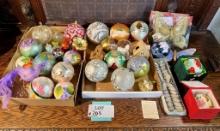 Reversed Hand Painted Glass Ball Christmas Ornaments