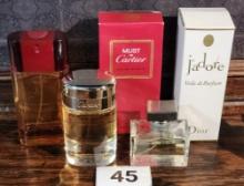 Perfumes pair "Must de Cartier", "Jadore",