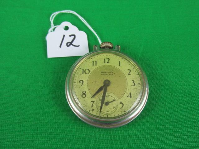 1938 West Clox Pocket Ben 17S Open Face metal case