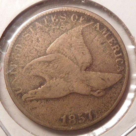 1857 FLYING EAGLE CENT VG