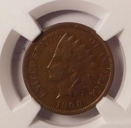 1909-S INDIAN CENT NGC XF DETAILS CLEANED