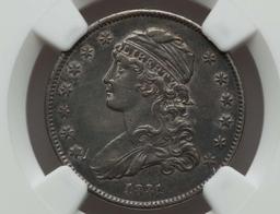 1831 CAPPED BUST QUARTER NGC AU DETAILS CLEANED