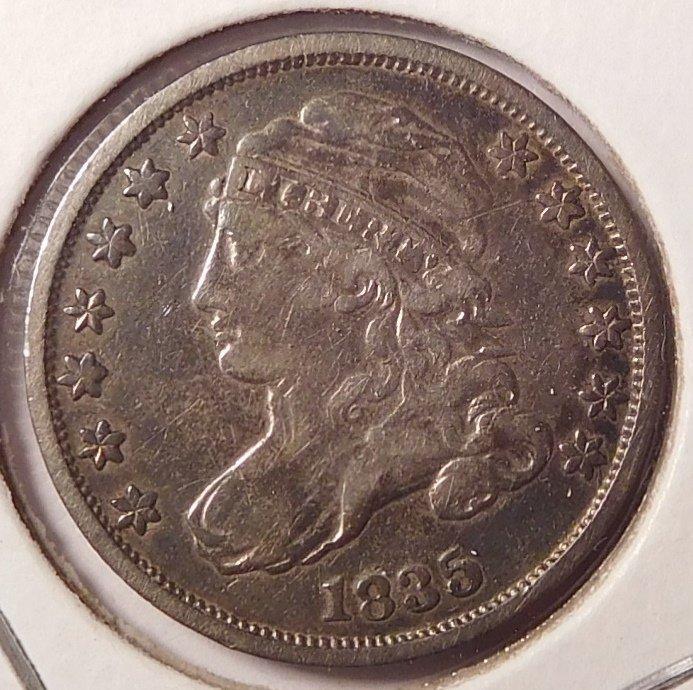 1835 CAPPED BUST DIME XF-40