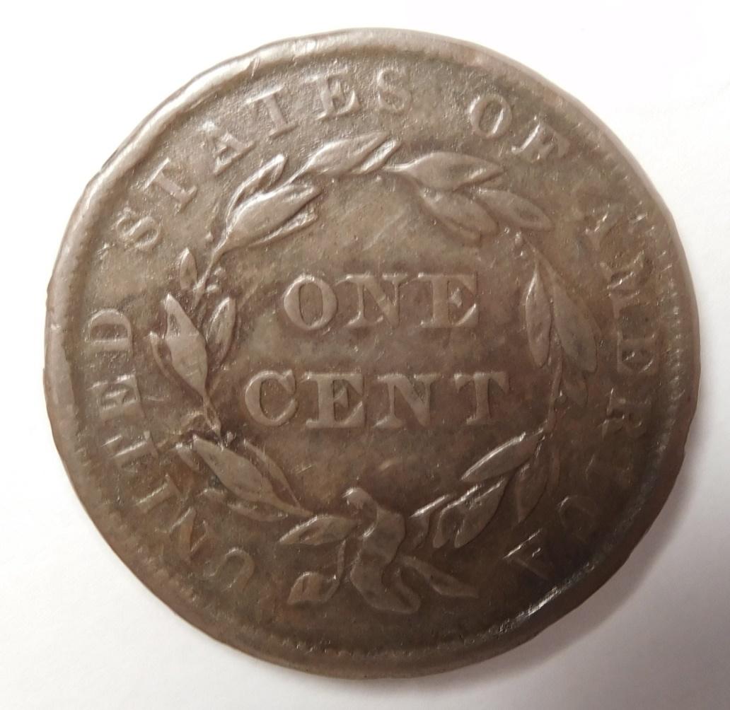 1839 LARGE CENT VF/XF