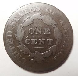 1825 LARGE CENT VG/F