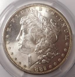 1882-S MORGAN DOLLAR PCGS MS-64+