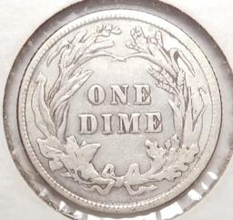 1916 BARBER DIME XF