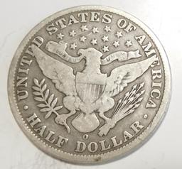 1906-O BARBER HALF DOLLAR VG/F