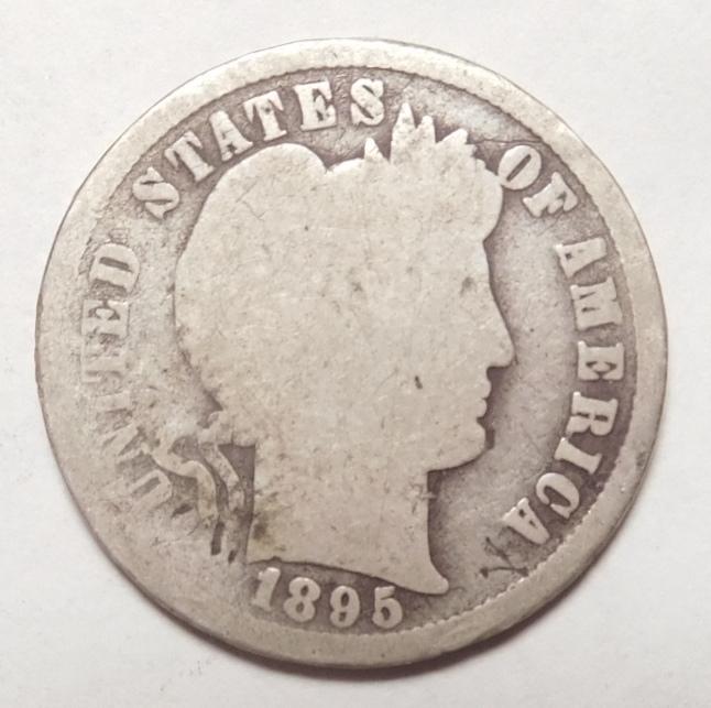 1895-S BARBER DIME G/VG