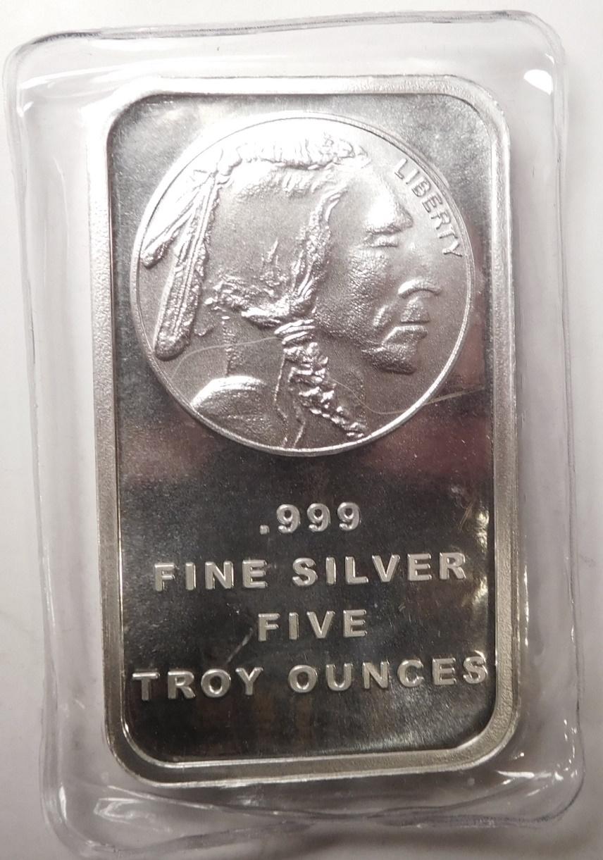 5 OZ. BUFFALO SILVER BAR