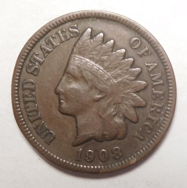 1908-S INDIAN CENT VF/XF