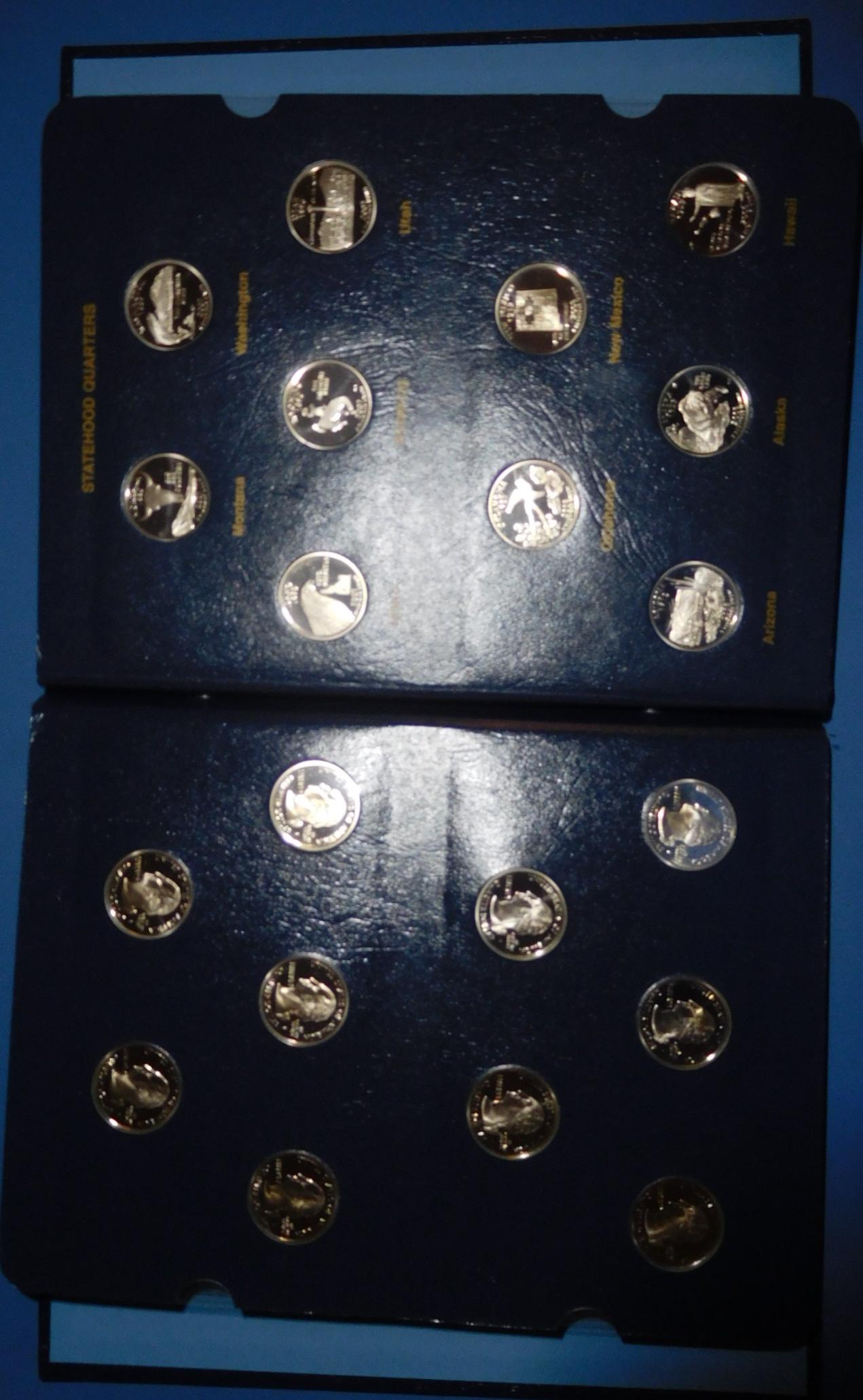 STATEHOOD QUARTER SET IN ALBUM 1999-2008 CLAD PROOFS (56 COINS)