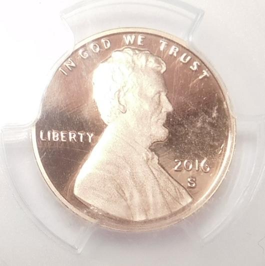 2016-S LINCOLN CENT PCGS PF69 RED CAMEO