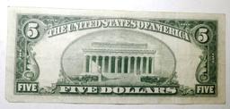 1953 $5.00 SILVER CERTIFICATE XF