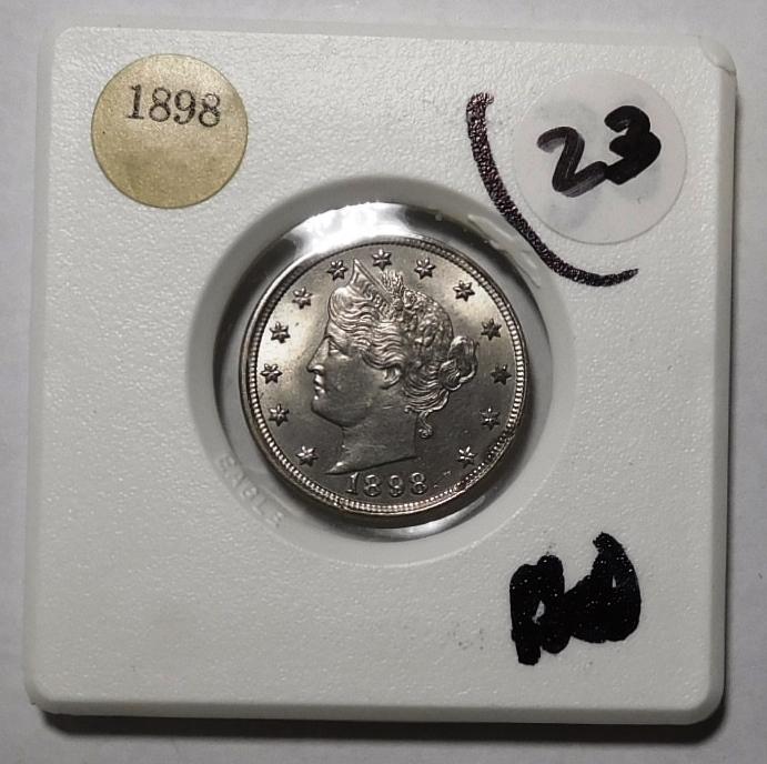 1898 LIBERTY NICKEL GEM BU