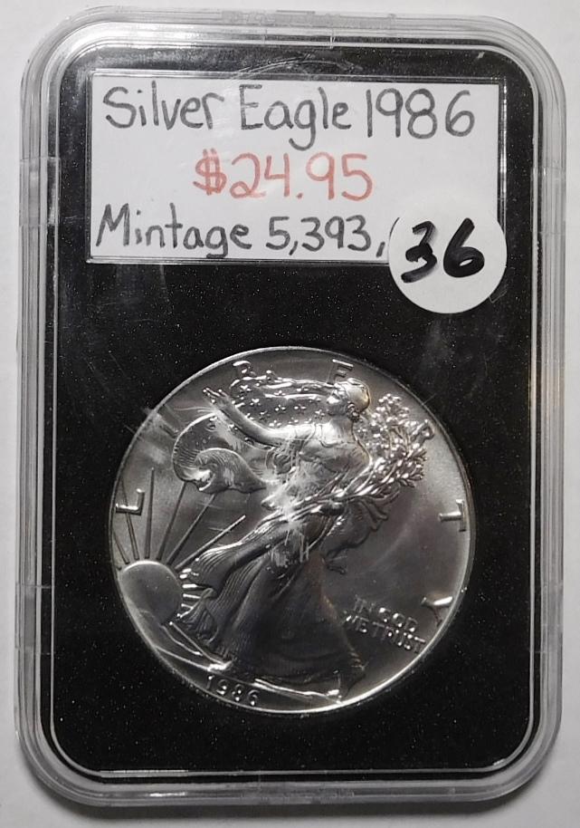 1986 SILVER EAGLE UNC