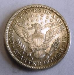 1898-S BARBER QUARTER AU-50