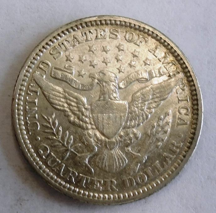 1902 BARBER QUARTER AU-58