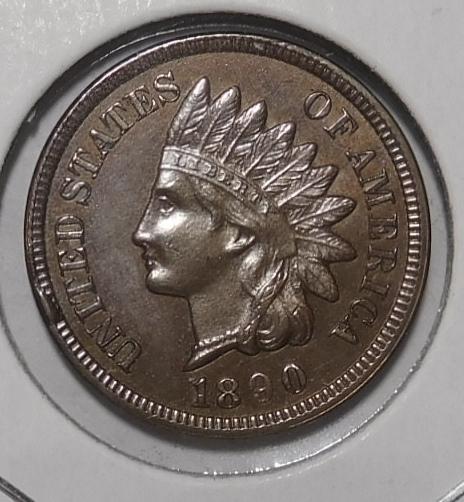 1890 INDIAN CENT CH BU RED BROWN