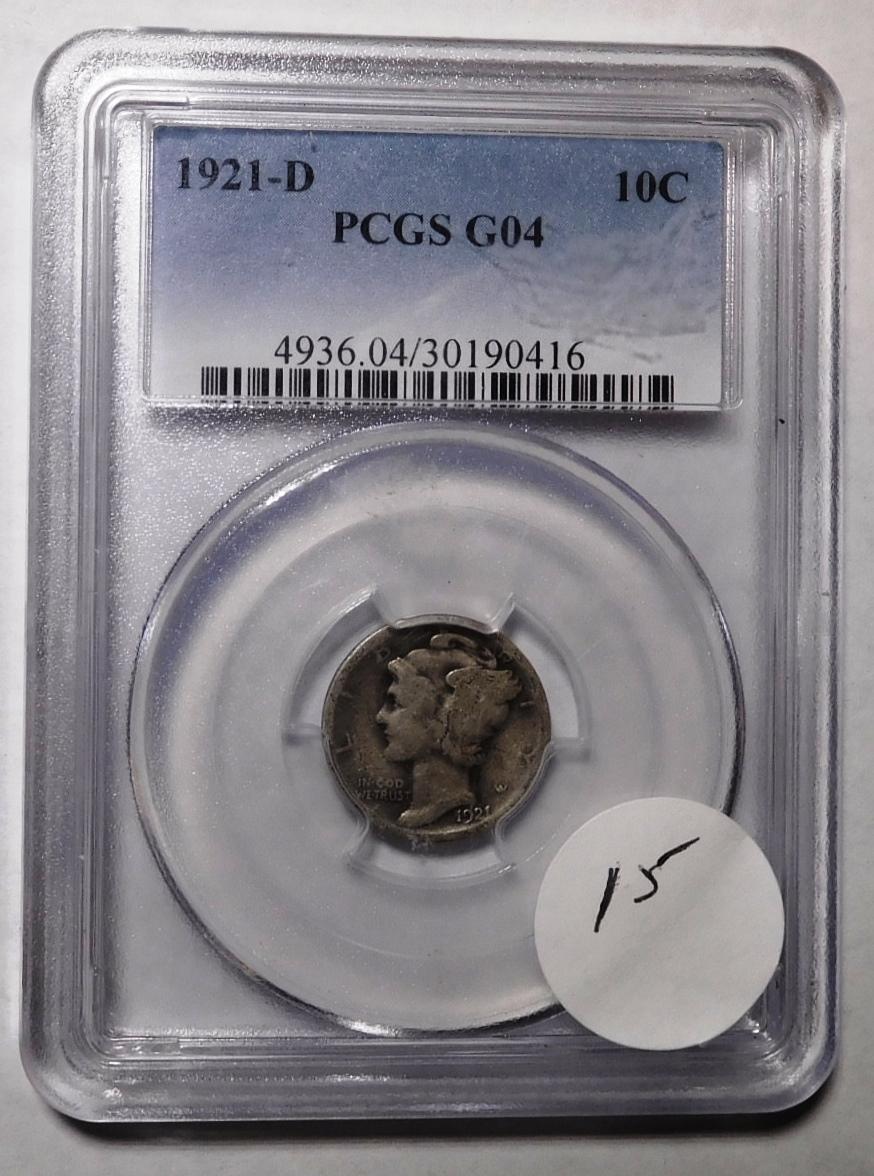 1921-D MERCURY DIME PCGS GOOD-4