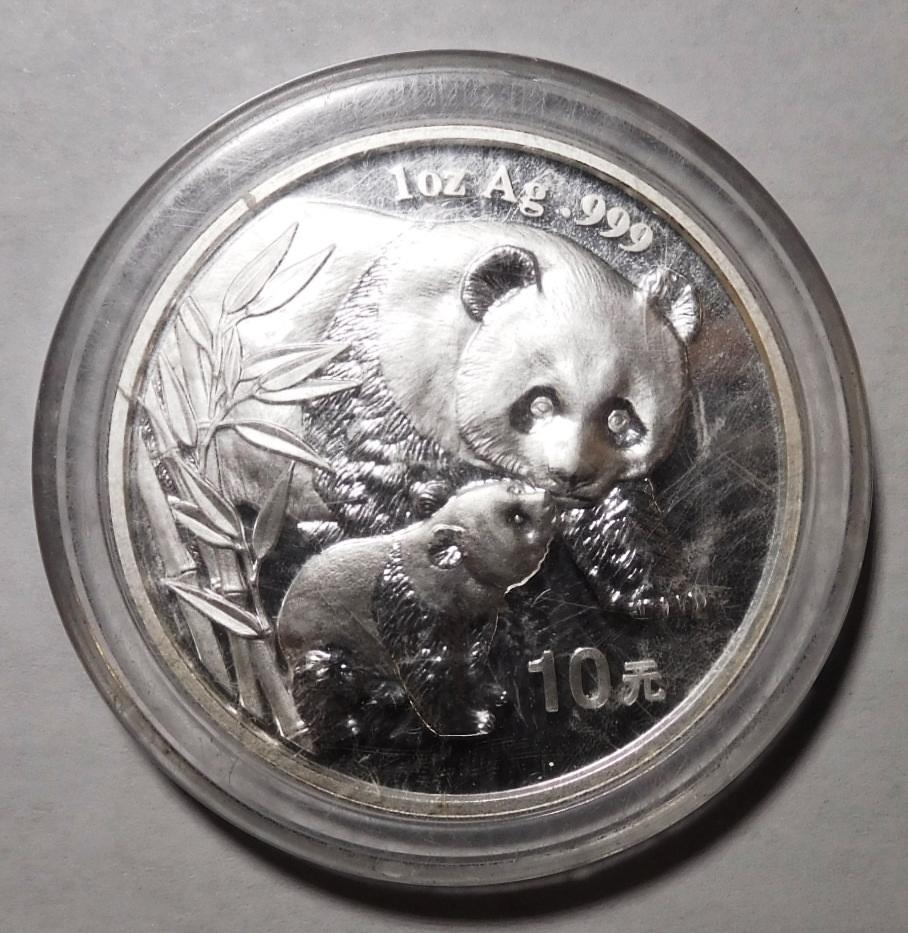 2004 10 YEN PANDA 1 OZ. SILVER