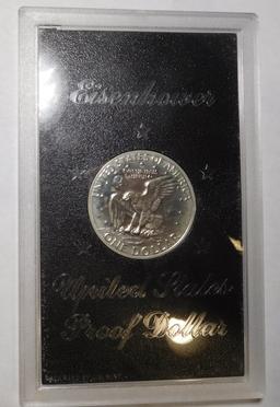 1974-S IKE PROOF SILVER DOLLARS IN CASE