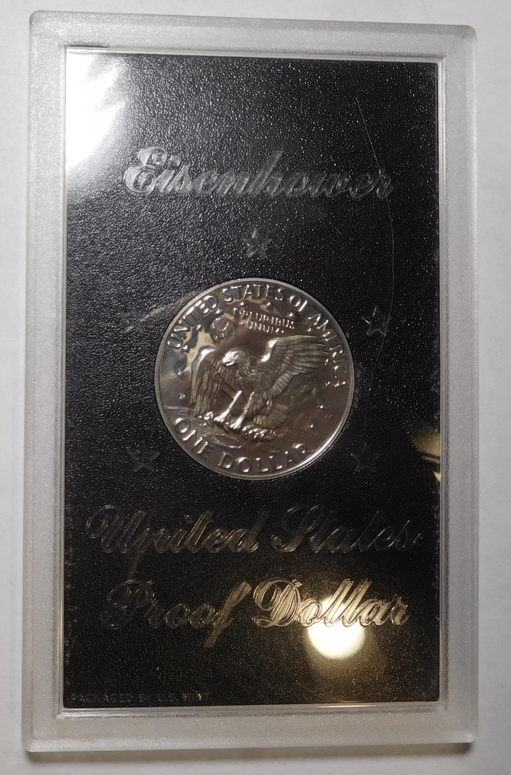 1974-S IKE PROOF SILVER DOLLARS IN CASE