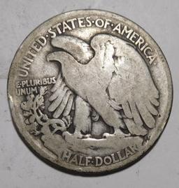 1916-D OBV. WALKER HALF DOLLAR VG