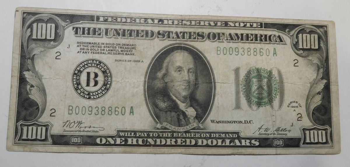 1928-A $100.00 FEDERAL NOTE VF/XF