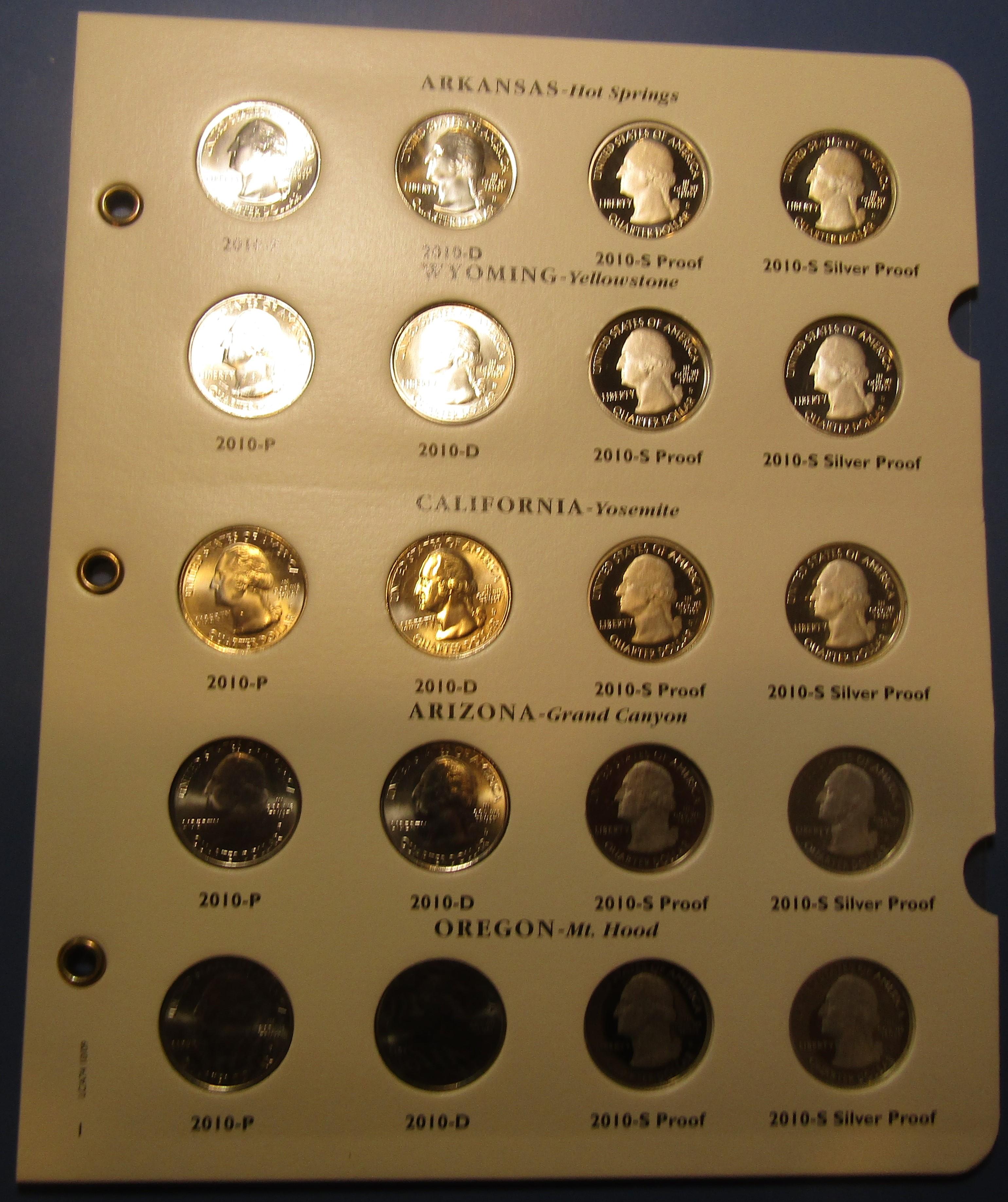 AMERICA THE BEAUTIFUL QUARTER SET 2010-2020 GEM BU INCL. SILVER PROOFS (220 COINS IN ALBUMS)